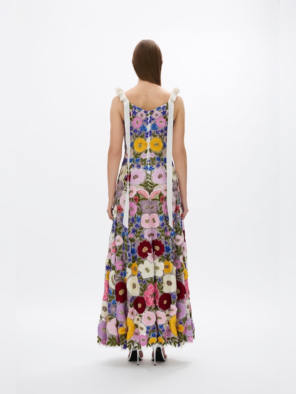 NWT Rachel Gilbert Nya Gown Hand Embroidered Dress Size US6 - Picture 6 of 17